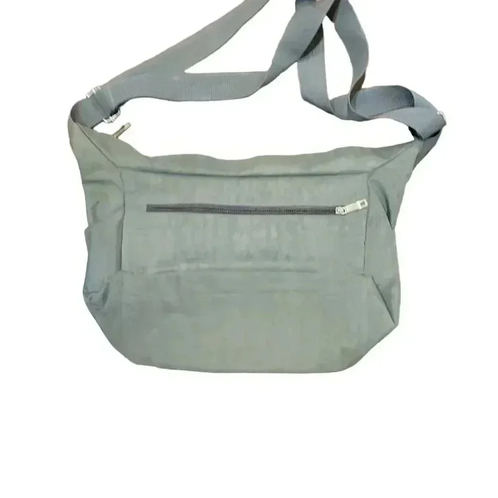 BoBo Xiuxian Women's Dark Sage Gray/Green Multi Pocket Hobo Bag w Adj Strap
